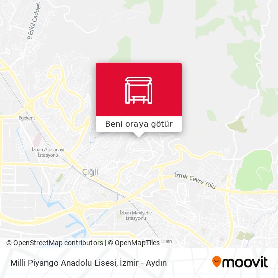 Milli Piyango Anadolu Lisesi harita