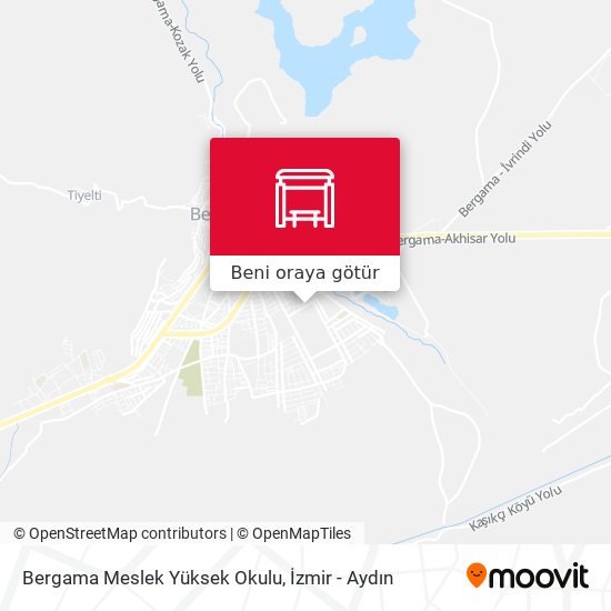 Bergama Meslek Yüksek Okulu harita