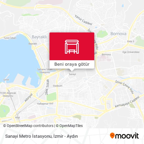 Sanayi Metro İstasyonu harita