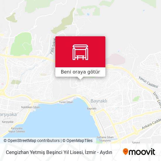 Cengizhan Yetmiş Beşinci Yıl Lisesi harita