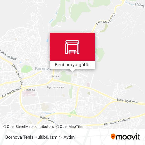 Bornova Tenis Kulübü harita