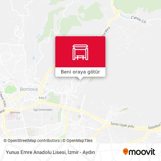 Yunus Emre Anadolu Lisesi harita