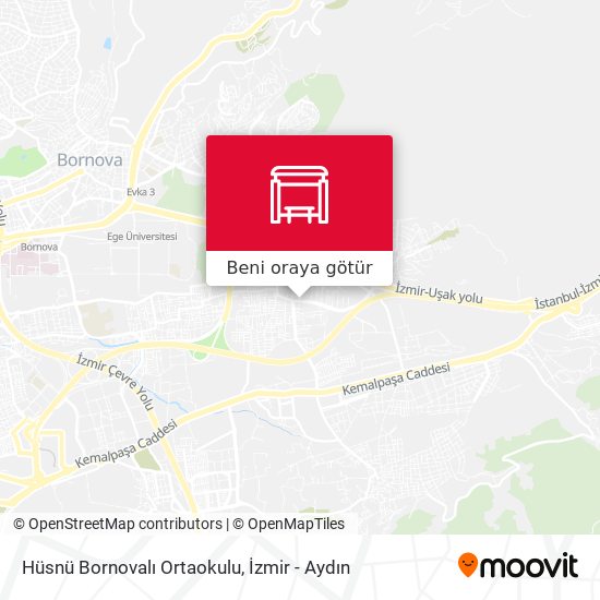 Hüsnü Bornovalı Ortaokulu harita