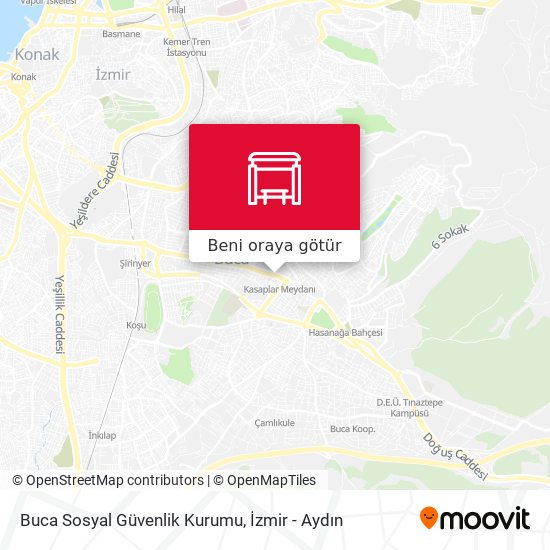 Buca Sosyal Güvenlik Kurumu harita