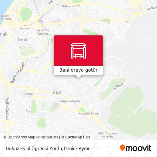 Dokuz Eylül Öğrenci Yurdu harita