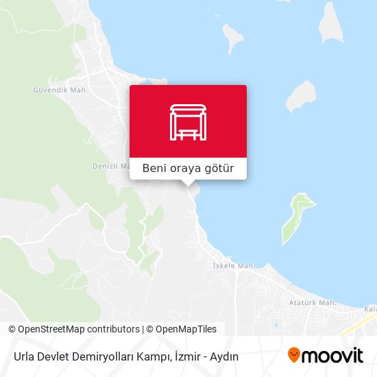 Urla Devlet Demiryolları Kampı harita