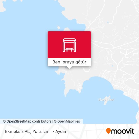 Ekmeksiz Plaj Yolu harita