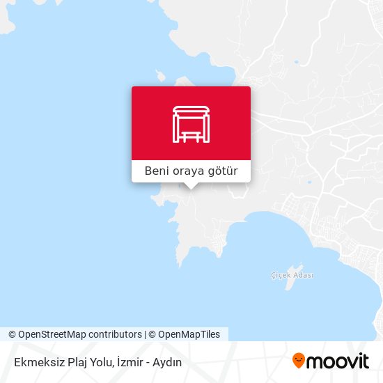 Ekmeksiz Plaj Yolu harita