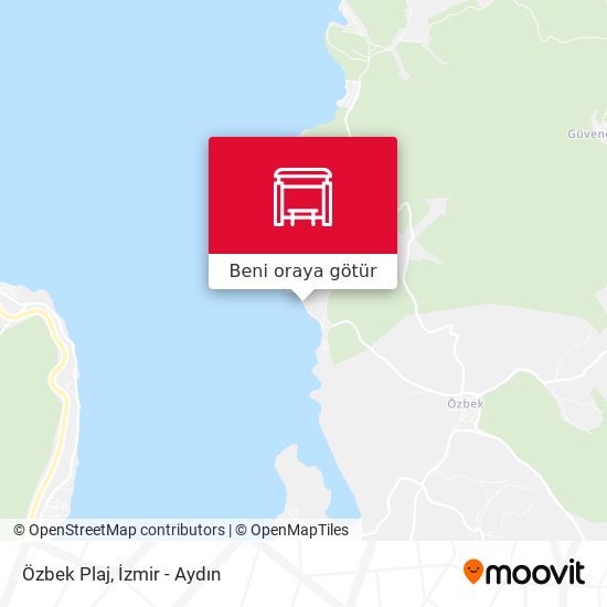Özbek Plaj harita