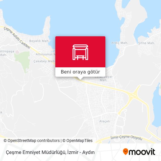 Çeşme Emniyet Müdürlüğü harita