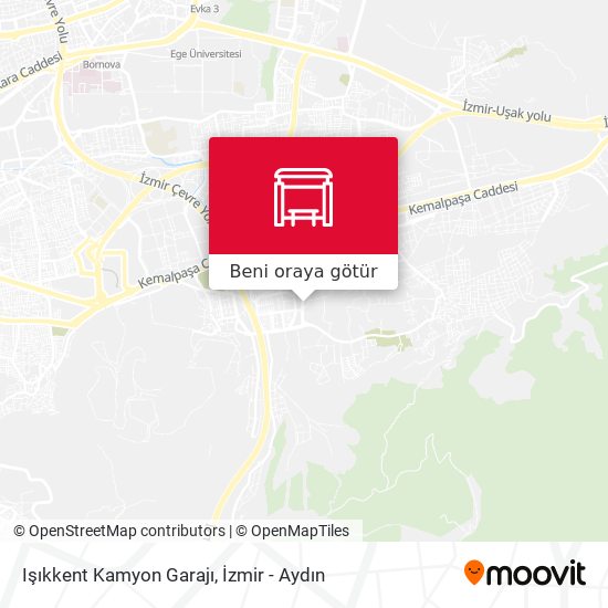 Işıkkent Kamyon Garajı harita