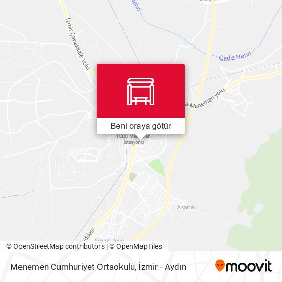 Menemen Cumhuriyet Ortaokulu harita
