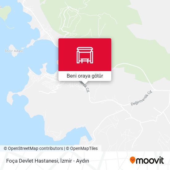 Foça Devlet Hastanesi harita