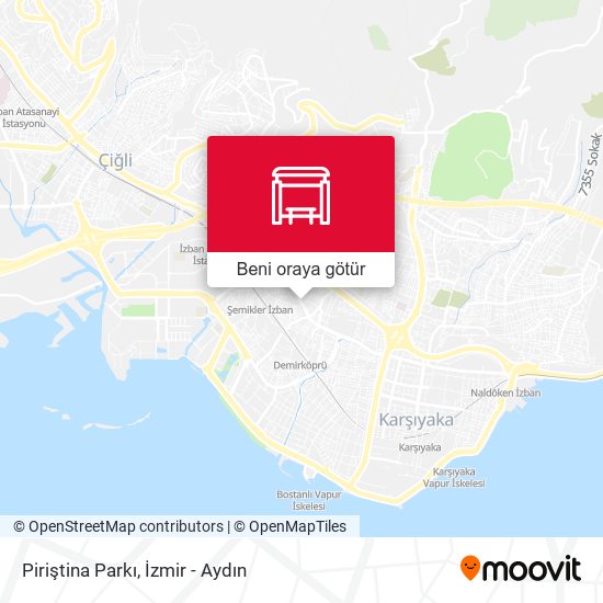 Piriştina Parkı harita
