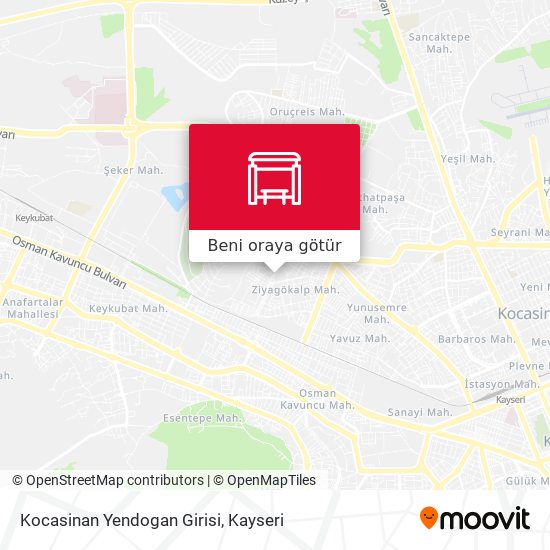 Kocasinan Yendogan Girisi harita