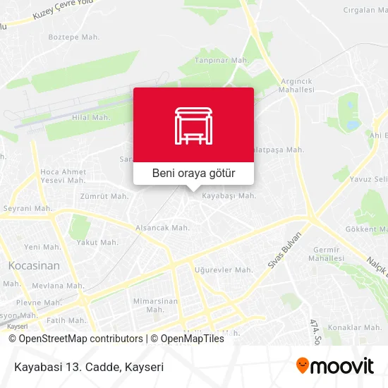Kayabasi 13. Cadde harita