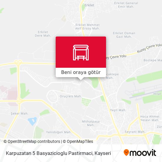 karpuzatan 5 basyazicioglu pastirmaci melikgazi nerede otobus veya tramvay ile nasil gidilir