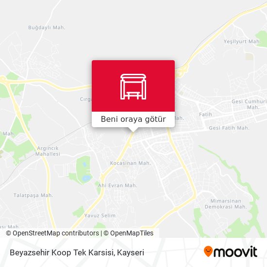 Beyazsehir Koop Tek Karsisi harita