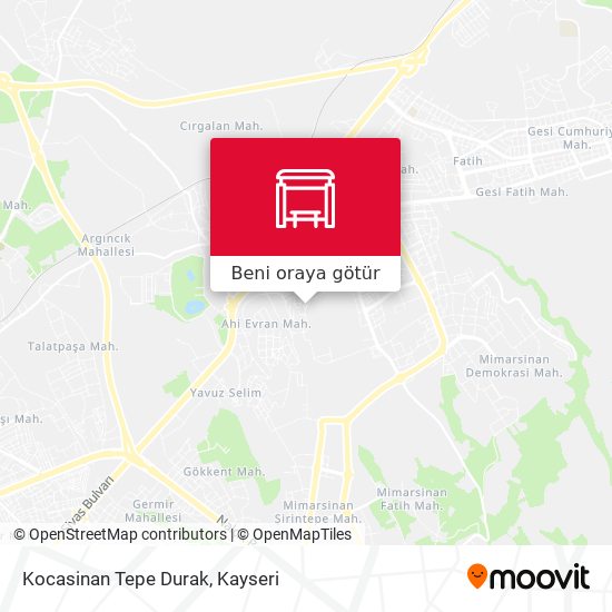 Kocasinan Tepe Durak harita