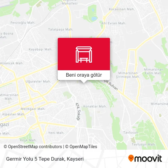 Germir Yolu 5 Tepe Durak harita