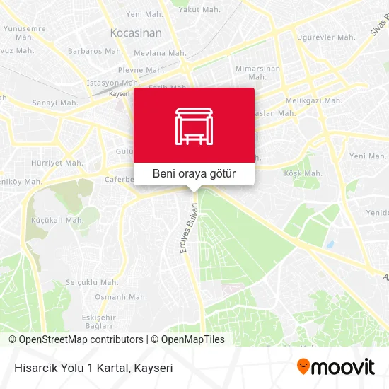 Hisarcik Yolu 1 Kartal harita
