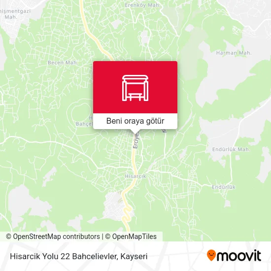 Hisarcik Yolu 22 Bahcelievler harita