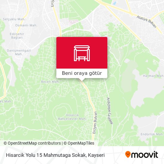 Hisarcik Yolu 15 Mahmutaga Sokak harita