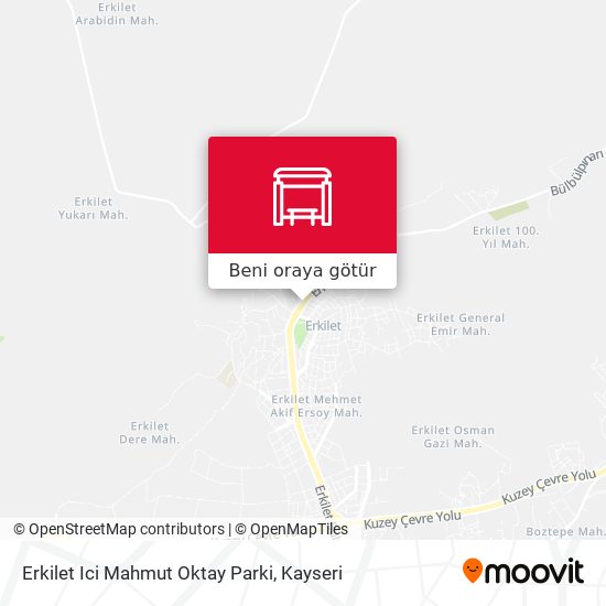 Erkilet Ici Mahmut Oktay Parki harita