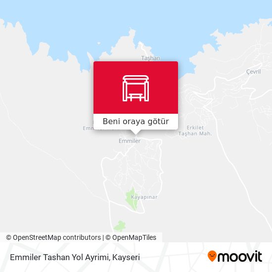 Emmiler Tashan Yol Ayrimi harita