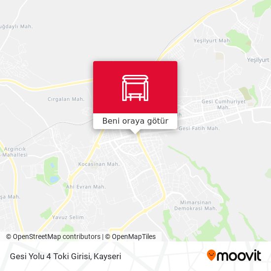 Gesi Yolu 4 Toki Girisi harita