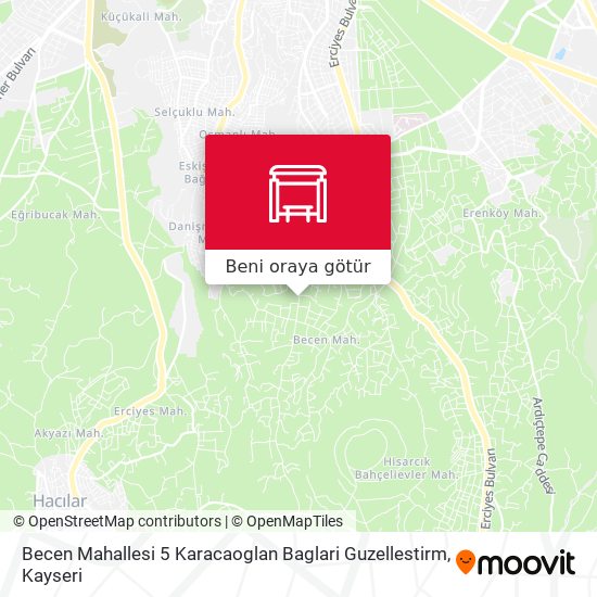 Becen Mahallesi 5 Karacaoglan Baglari Guzellestirm harita