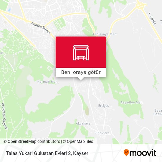 Talas Yukari Gulustan Evleri 2 harita