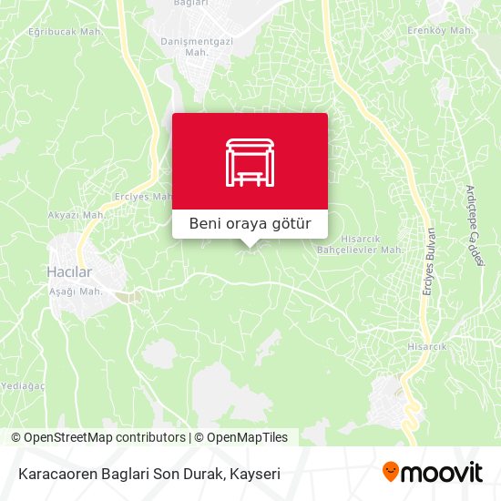 Karacaoren Baglari Son Durak harita