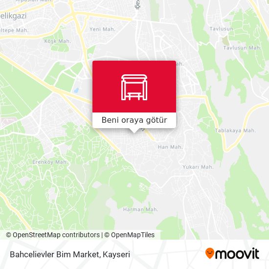 Bahcelievler Bim Market harita