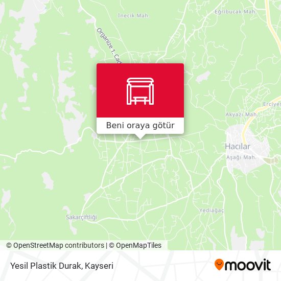 Yesil Plastik Durak harita