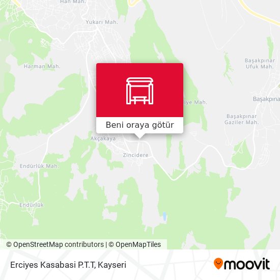 Erciyes Kasabasi P.T.T harita