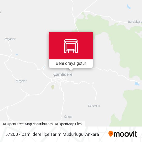 57200 - Çamlidere İlçe Tarim Müdürlüğü harita