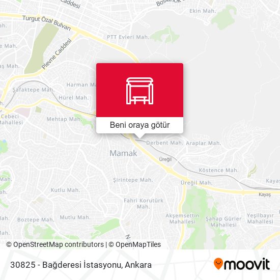 30825 - Bağderesi İstasyonu harita