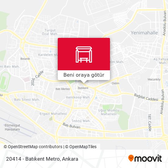 20414 - Batıkent Metro harita