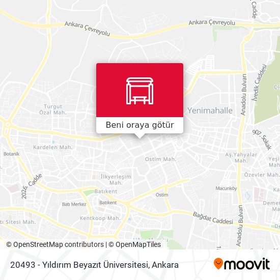 20493 - Yıldırım Beyazıt Üniversitesi harita