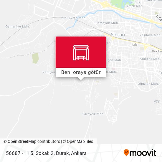 56687 - 115. Sokak 2. Durak harita