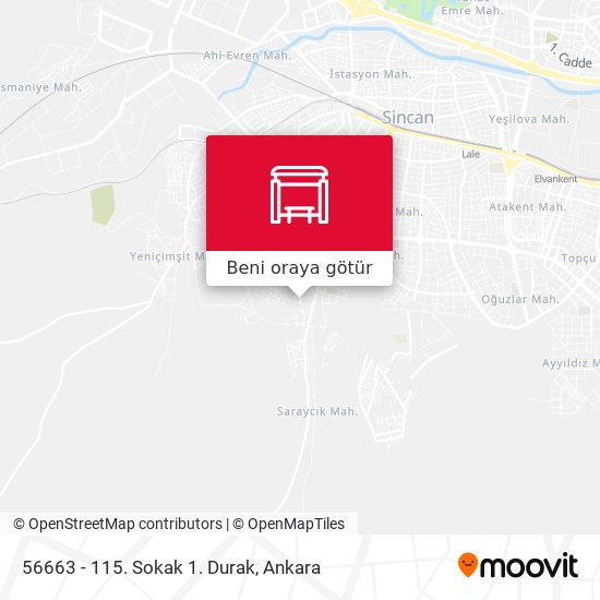 56663 - 115. Sokak 1. Durak harita
