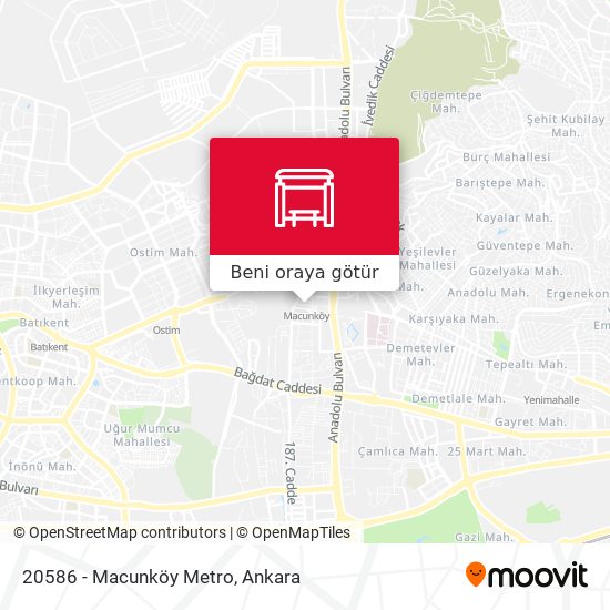 20586 - Macunköy Metro harita