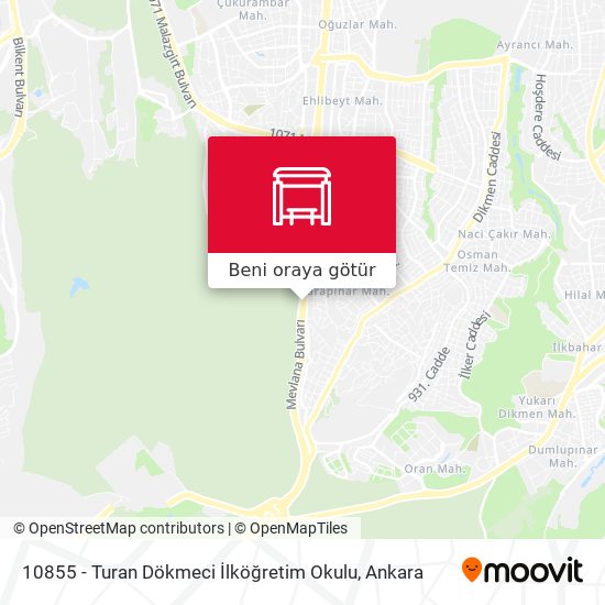 10855 - Turan Dökmeci İlköğretim Okulu harita