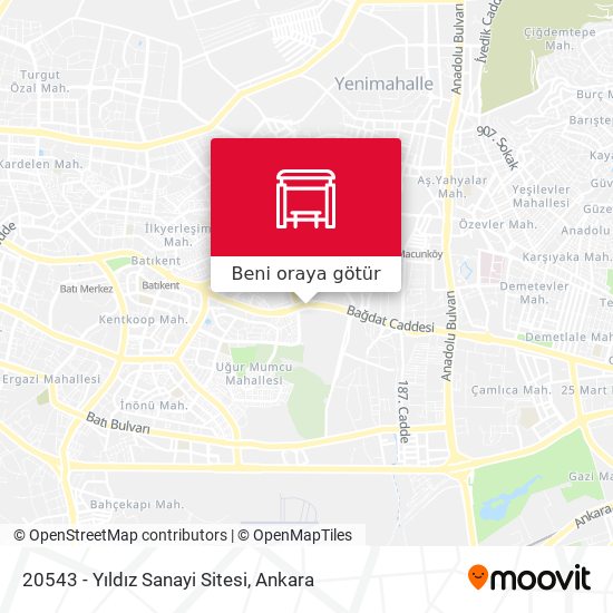 20543 - Yıldız Sanayi Sitesi harita