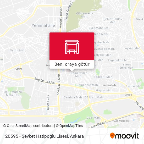 20595 - Şevket Hatipoğlu Lisesi harita