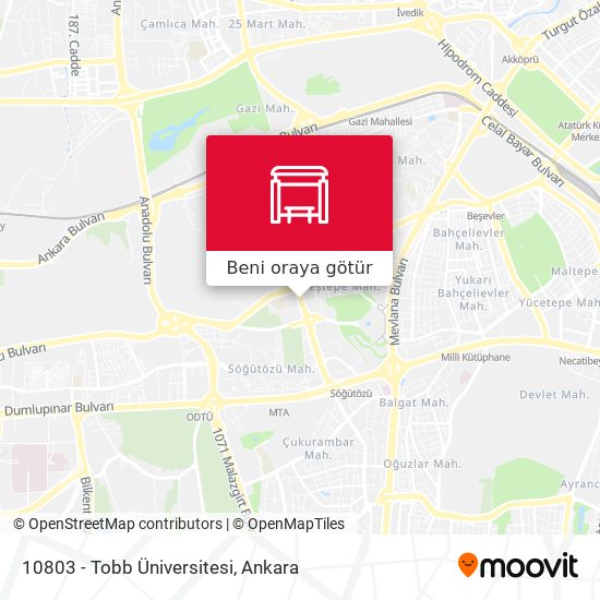 10803 - Tobb Üniversitesi harita