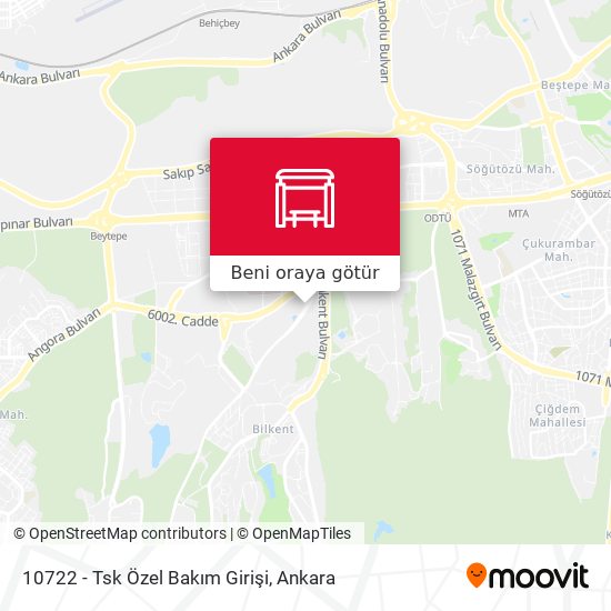 10722 - Tsk Özel Bakım Girişi harita