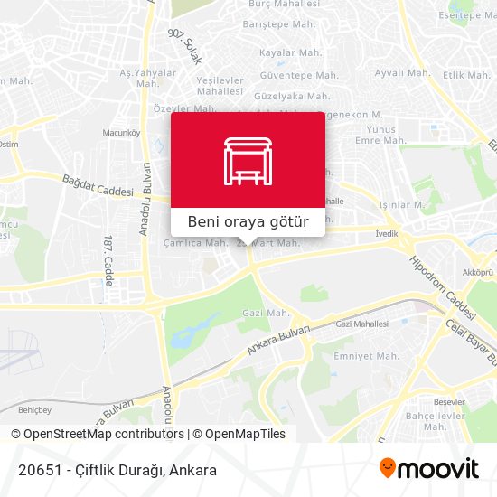 20651 - Çiftlik Durağı harita