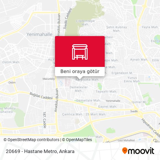 20669 - Hastane Metro harita